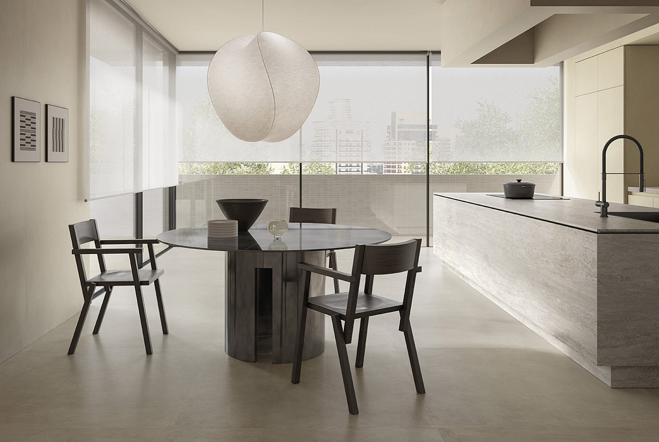 I CEMENTI BEIGE / TAUPE / FLAX MURETTO / I TRAVERTINI GRIGIO VEIN CUT